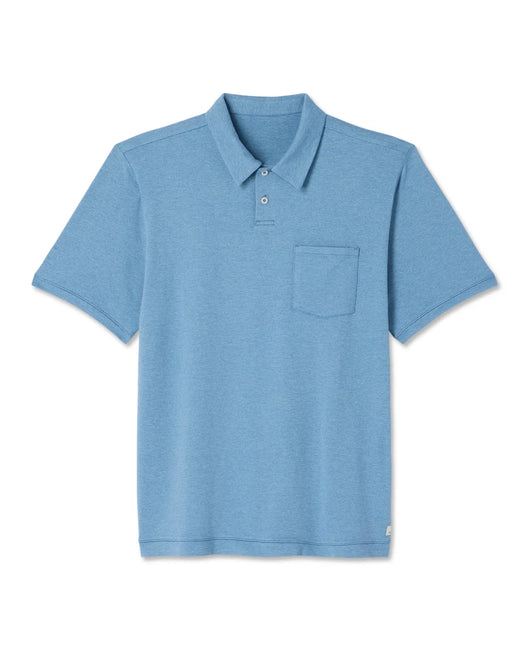 Short Sleeve Ponto Performance Polo: Salty Air Heather