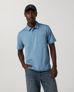 Short Sleeve Ponto Performance Polo: Salty Air Heather