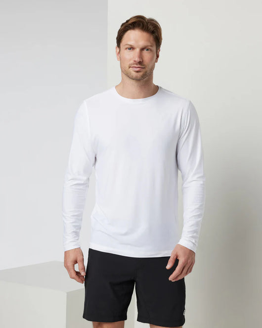 Strato Tech LS Tee: White