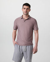 Strato Tech Polo: Dark Umber Heather