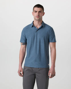 Strato Tech Polo: Pool Blue Heather