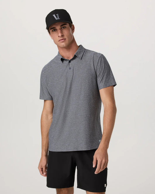 Strato Tech Polo: Heather Grey