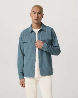 Waffle Shirt Jacket: Abyss Blue