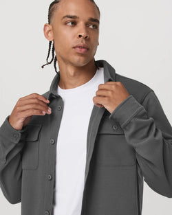 Waffle Shirt Jacket: Dark Pewter