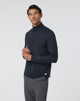 Ponto 1/2 Zip Mock Neck: Ink Heather