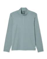 Ponto 1/2 Zip Mock Neck: Misty Blue heather