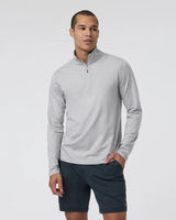 Ponto 1/2 Zip Mock Neck: Light Heather Grey