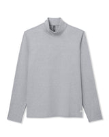 Ponto 1/2 Zip Mock Neck: Light Heather Grey
