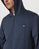 Ponto Full Zip Hoodie: Azure Heather