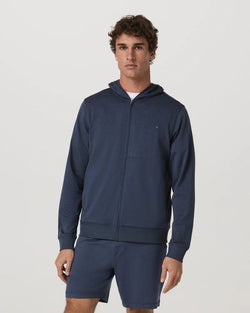 Ponto Full Zip Hoodie: Azure Heather