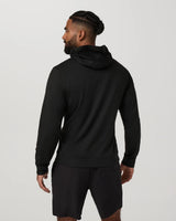 Ponto Pullover Hoodie: Black Heather