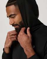 Ponto Pullover Hoodie: Black Heather