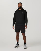 Ponto Pullover Hoodie: Black Heather