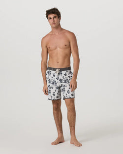 Cruise Boardshort: Frost Grey Fleur