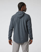 Outdoor Trainer Shell: Dark Pewter Linen Texture