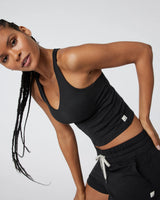 Halo Performance Crop 2.0: Black Heather