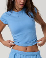 Halo Baby Tee: Oasis Blue Heather
