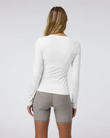 Lux Crew LS: White