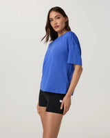 Energy Tee Long: Electric Blue Heathe