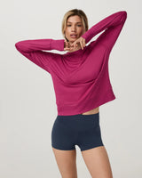 Daydream LS Crew: Dragonfruit Heather
