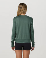 Daydream LS Crew: Agate Green Heather