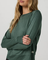 Daydream LS Crew: Agate Green Heather