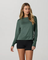 Daydream LS Crew: Agate Green Heather