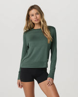 Daydream LS Crew: Agate Green Heather