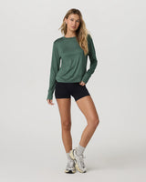 Daydream LS Crew: Agate Green Heather