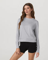 Daydream LS Crew: Light Heather Grey