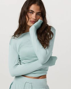 Daydream LS Crew: Spearmint Heather