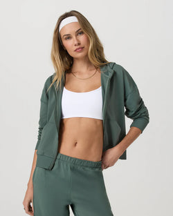 Halo Modern Full Zip Hoodie: Agate Green