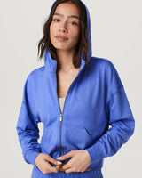 Halo Modern Full Zip Hoodie: Bright Iris Heather