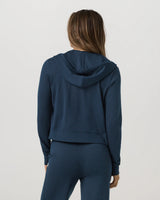 Halo Mini Full Zip Hoodie: Blue Coast Heather