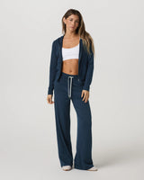 Halo Mini Full Zip Hoodie: Blue Coast Heather