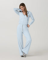 Halo Mini Full Zip Hoodie: Soft Skye Heather