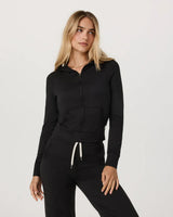Halo Mini Full Zip Hoodie: Black Heather