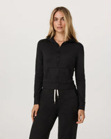 Halo Mini Full Zip Hoodie: Black Heather