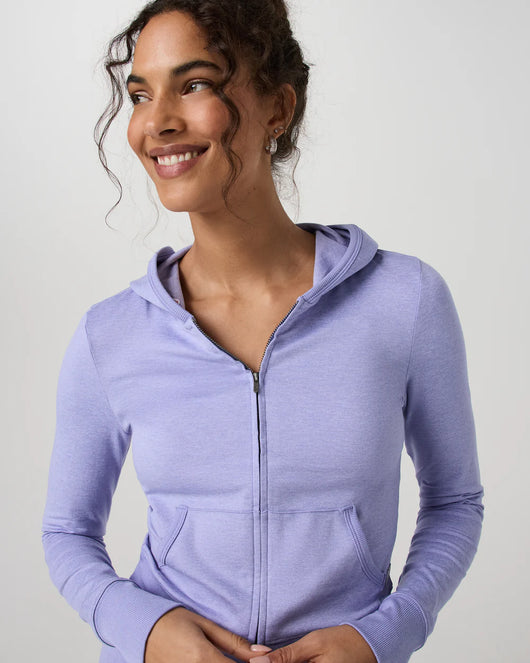 Halo Mini Full Zip Hoodie: Hyacinth Heather
