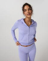 Halo Mini Full Zip Hoodie: Hyacinth Heather