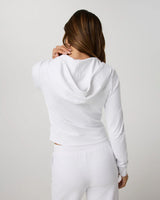 Halo Mini Full Zip Hoodie: White