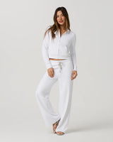 Halo Mini Full Zip Hoodie: White
