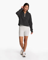 Restore Half Zip Hoodie: Washed Black