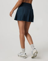 Baseline Gingham Skirt: Ocean Blue