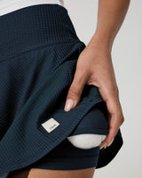 Baseline Gingham Skirt: Ocean Blue