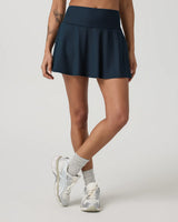 Baseline Gingham Skirt: Ocean Blue