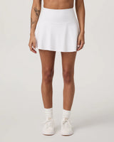 Baseline Gingham Skirt: White