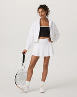 Baseline Gingham Skirt: White