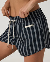 Clementine 4" Short 2.0: Ink Bayside Stripe