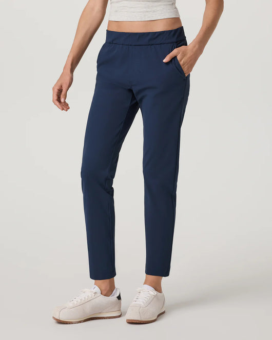 Miles Ankle Pant: Blue Coast